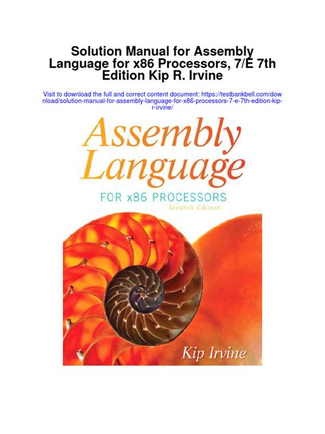 Instructor solutions manual for assembly language for x86 processors 6 e. - Manual del sistema hidráulico diesel fordson super major.
