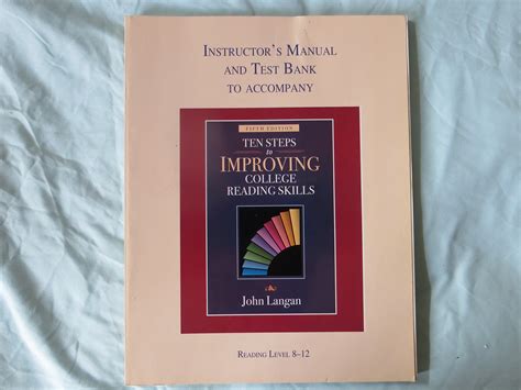 Instructors manual and test bank to accompany 4th edition ten steps to improving college reading skills. - Thorens td 104 td 105 manuale di servizio per giradischi.