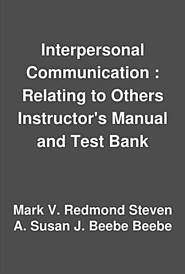 Instructors manual to interpersonal communications by beebe. - Beginners guide to fasting elmer l towns.