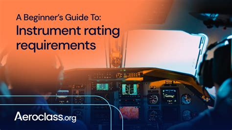 Instrument Rating Requirements - JA Flight Training, LLC.