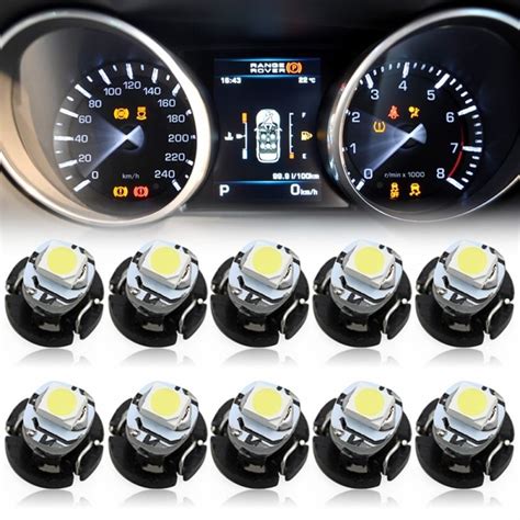 Dec 6, 2022 · WINETIS T10 194 168 LED Dash Instrument Light Bulbs Ice Blue with Twist Lock Socket, Extremely Bright T10 Instrument Panel Gauge Cluster Dashboard Lights Bulbs 12V 8-SMD LED Chipset, 10Pcs/Set 4.1 out of 5 stars 51. 
