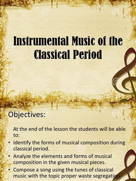 Instrumental music of the classical period emphasized. • classical music refers to the period from 1750 – 1820. it also known as the “age of reason” or “age of enlightenment” because reason and individualism ratherthan tradition were emphasized in this period. • during this period, different instrumental forms of music were developed. 