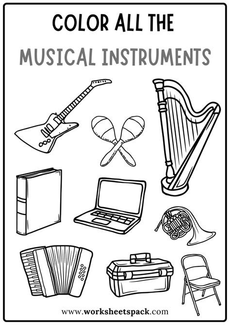 Instruments Coloring Pages
