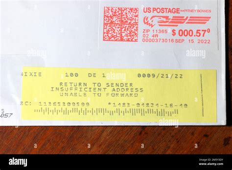 If you get returned mail with both the address and the yellow non-delivery sticker, you can usually find out why it wasn’t delivered. The sticker has a code on it. You can find the official definitions of all the …. 