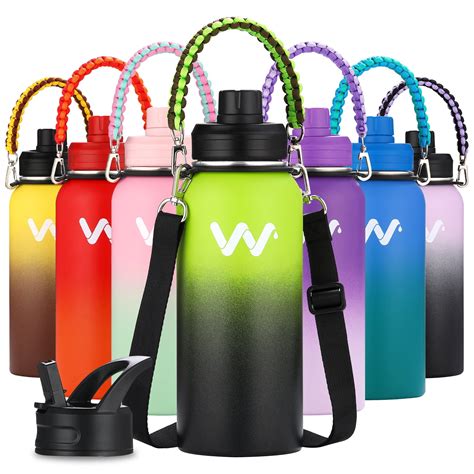 BJPKPK Insulated Water Bottles with Straw Lid, 40oz Stainless Steel Water Bottles with 3 Lids, Large Metal Water Bottle, BPA Free Leakproof Thermos Water Bottle for School, Sports & Gym- Sakura. 4.6 out of 5 stars 6,271. 100+ bought in past month. Save 21%. $14.99 $ 14. 99. List: $18.99 $18.99.. Insulated water bottle walmart