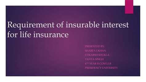 Insurable Interest: A Legal Requirement in Life Insurance Contracts