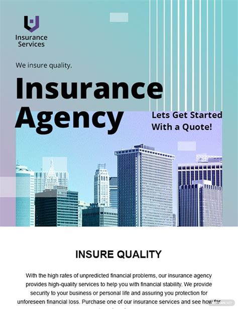 Insurance Agency Email Newsletter Template in PSD Download