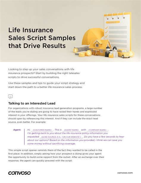 Insurance Sales Script Sample