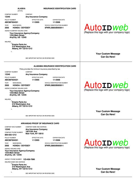 Oct 24, 2023 - Free Fake Auto Insurance Card Template. Templates