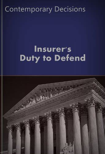 Download Insurers Duty To Defend Litigator Series By Landmark Publications