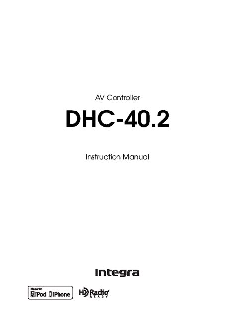 Integra dhc 40 2 av controller service manual download. - Benchmarking a guide for your journey to best practice processes passport to success series.