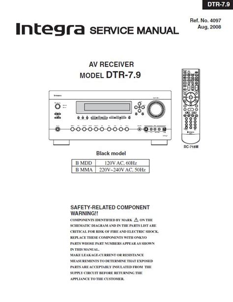 Integra dtr 7 9 service manual. - Manual for sorvall rc 5c plus.