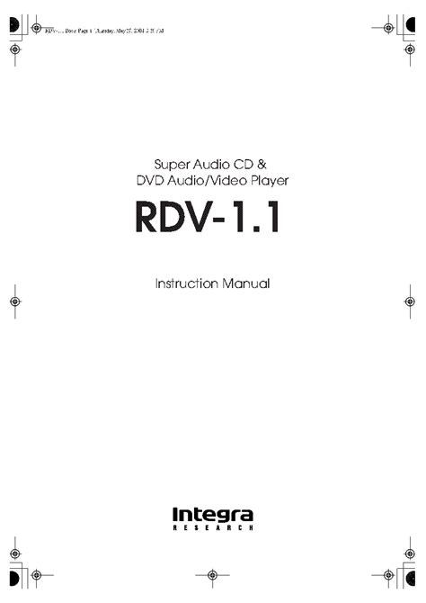 Integra rdv 1 1 dvd player service manual download. - Advanced electrical machine 1 lab manual.
