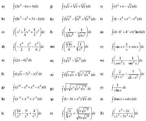 Integral Calculus Exercises.