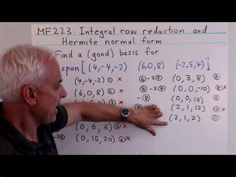 Integral row reduction + Hermite normal formAbstract Algebra Math