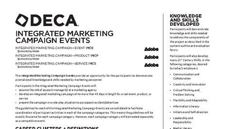 Integrated marketing campaign deca. Integrated Marketing Campaign Events (IMCE, IMC In...