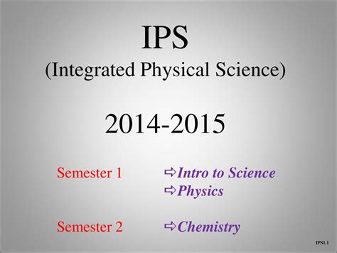 Integrated-Physical-Sciences Schulungsangebot