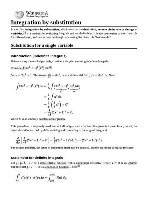 Integration by substitution pdf.  Consider the following example.  Im Folgenden wird ein ...