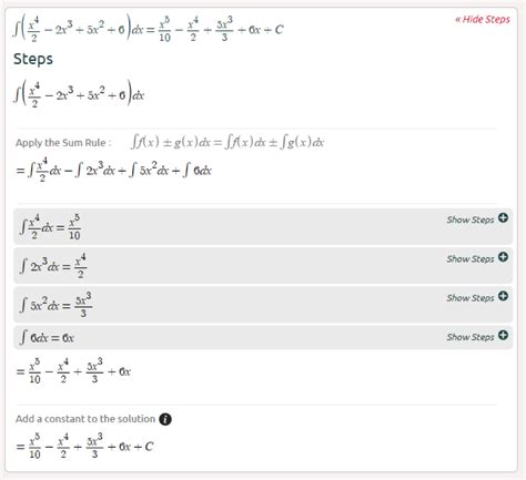 Free integral calculator - solve indefinit