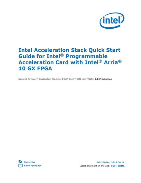 Intel Acceleration Stack Quick Start Guide