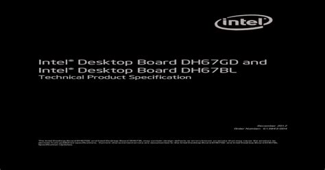 Intel Desktop Board DH67GD Product Specifications