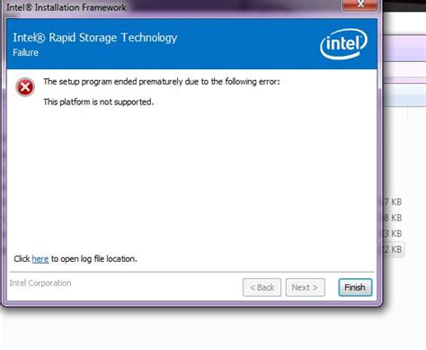 Intel Rapid Storage Technology Not Running - Platform Not Supported ...