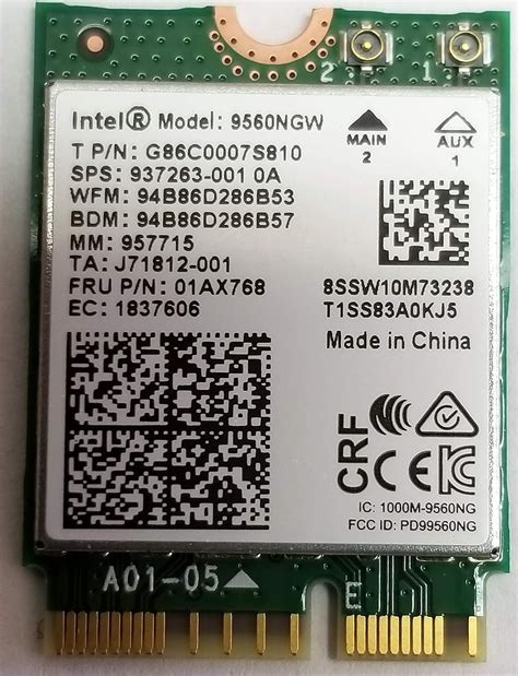 Intel Wireless-AC 9560, M.2 2230, 2X2 Ac+Bt, Gigabit, No Vpro (9560 …