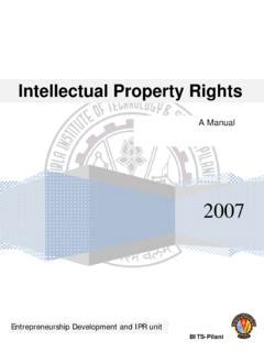 Intellectual Property Rights - Birla Institute of Technology and ...