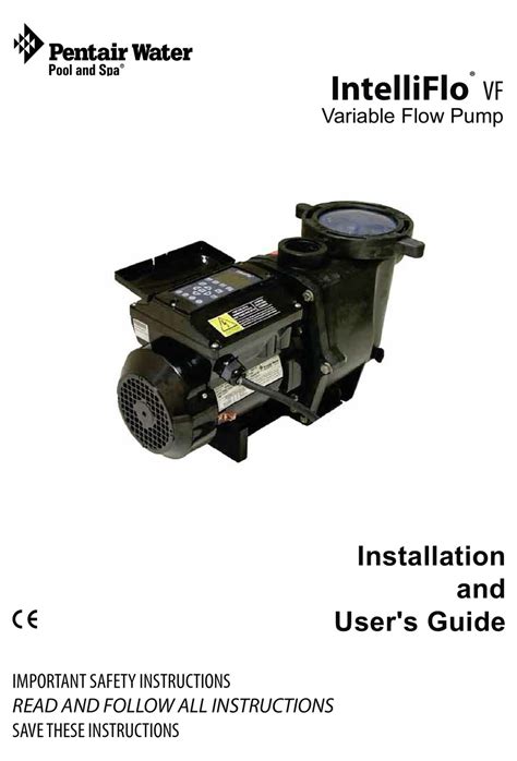 Intelliflo vsf manual. View and Download Pentair INTELLIFLO VSF installation and user manual online. VARIABLE SPEED AND FLOW PUMP. INTELLIFLO VSF water pump pdf manual … 