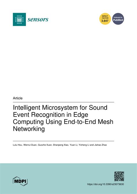 Intelligent Microsystem for Sound Event Recognition in Edge …