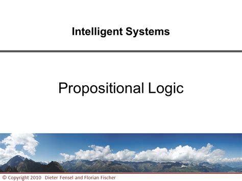 Intelligent Systems Propositional Logic Ppt Download