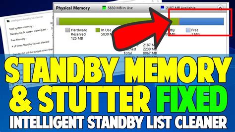 Mar 27, 2021 · 1,510. Mar 27, 2021. #1. I have been trying to improve system performance within the last week and I came across an application called Intelligent Standby List Cleaner. I took a look at what it does and I learned that it purges memory if I am not mistaken after a certain threshold of memory left is met. I was concerned about this because I ... . 