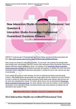 Interaction-Studio-Accredited-Professional Echte Fragen