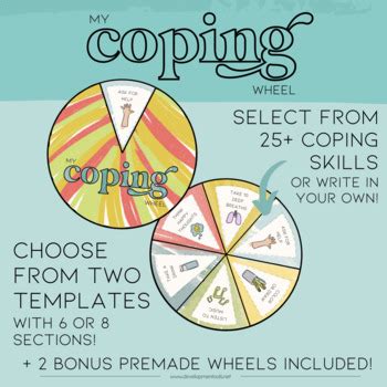 Interactive Coping Wheel Emotional Regulation + Behavioral Strategies