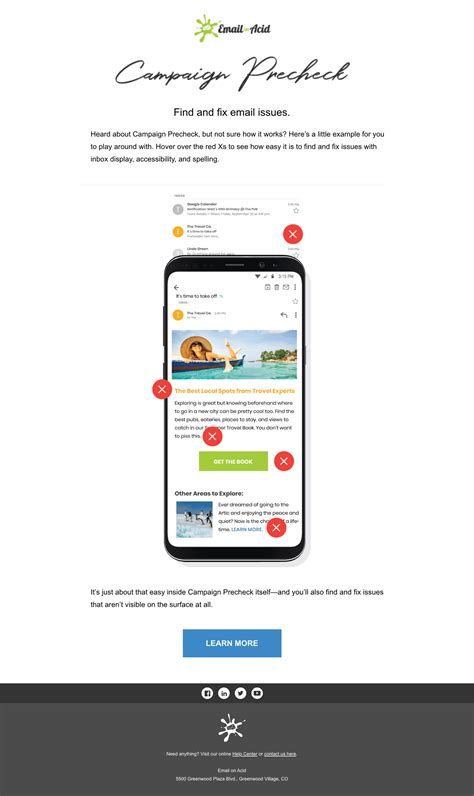 Interactive Email Example HTML and CSS with Outlook Fallbacks