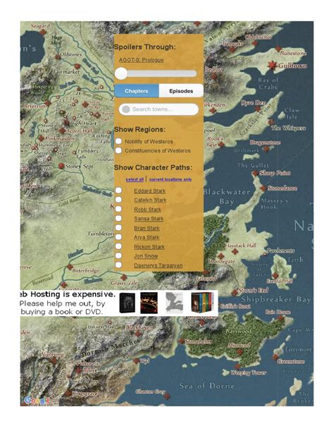 Interactive Game of Thrones Map With Spoiler Control NoobHero