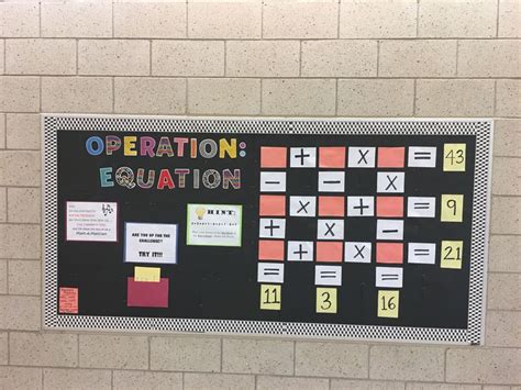 Interactive Math bulletin board Math bulletin board, Interactive