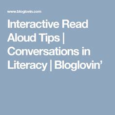 Interactive Read Aloud Tips Conversations in Literacy Bloglovin’