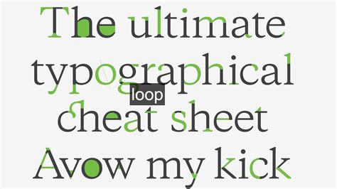 Interactive Typography Cheatsheet