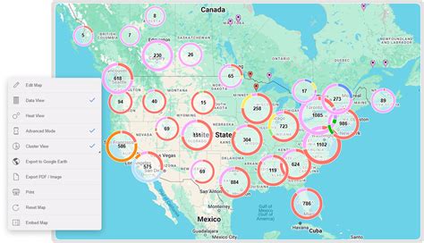 Interactive map data visualization.  Easily transform geographic data into compelling visu...