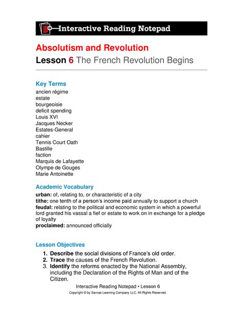 Interactive reading notepad inquiry companion answers lesson 6.  Describe the f...