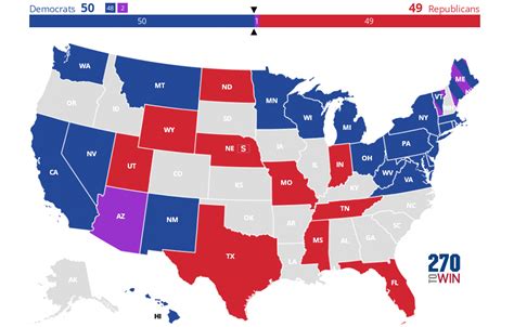 USA - 2020 Senate Election Map. Tossup 35. Republican 30. Dem