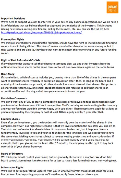 Interesting Angel Investment Termsheet in Plain Simple Language