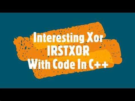 Interesting XOR - Short approach - CodeChef Discuss