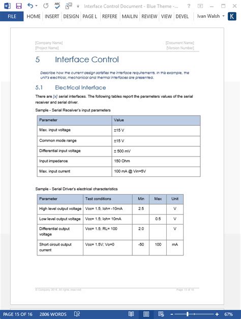 Interface documentation template. ments. It prescribes a standard organization (template) for recording semantic as well as syntactic information about an interface. Stakeholders of interface documentation are enumer-ated, available notations for specifying interfaces are described, and three examples are pro-vided. 