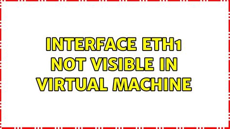 Interface eth1 does not exist.  However, if the semantic contracts of the two interface met...