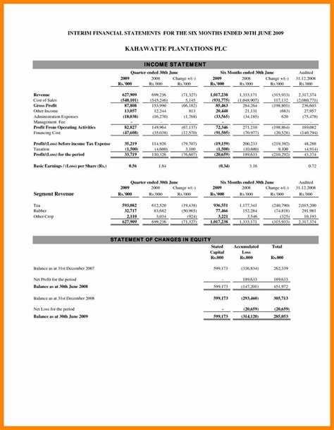 Interim Financial Statement Template Awesome Interim Financial