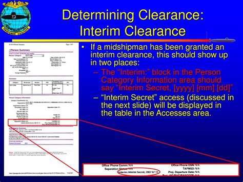 Interim secret clearance. 50 U.S. Code § 3341 - Security clearances. an executive agency (as that term is defined in section 105 of title 5 ); a military department (as that term is defined in section 102 of title 5 ); or. an element of the intelligence community. The term “ authorized investigative agency ” means an agency designated by the head of the agency ... 