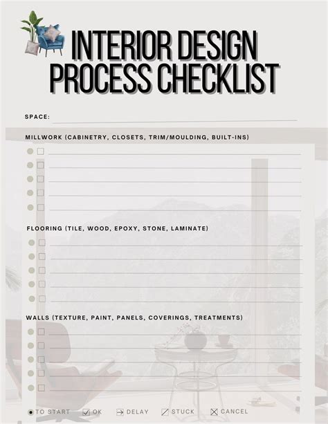 Interior Design Process Checklist Pdf Interior Designs