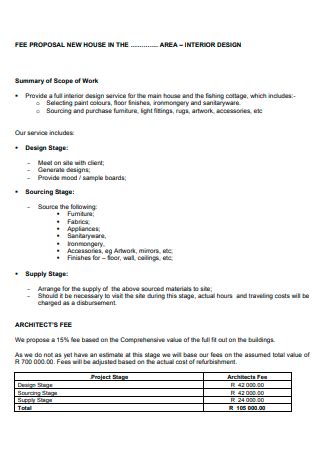 Interior Design Scope Of Work Template